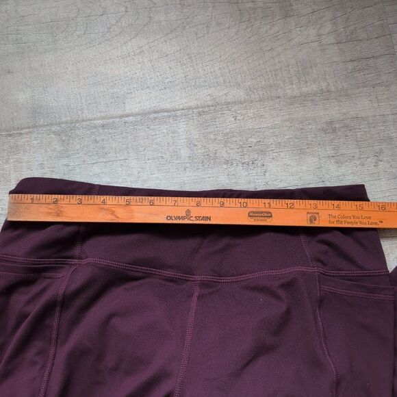 Torrid Pants Womens 1X Burgundy Purple Leggings Rayon Nylon Blend Stretch - Picture 3 of 7